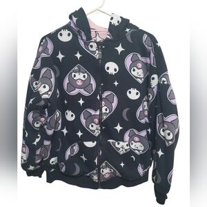 Kuromi & My Melody Hearts Reversible Hoodie